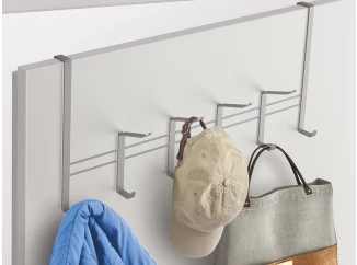 Závěsná lišta na dveře Polytherm 45 cm, stříbrná mat