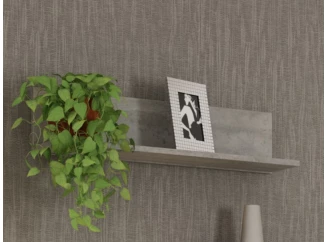 Nástěnná police Carlos, šedý beton, 75 cm