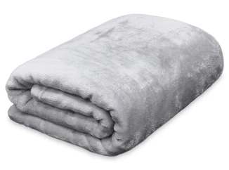 Flanelová deka Viktoria 140x200 cm, stříbrná