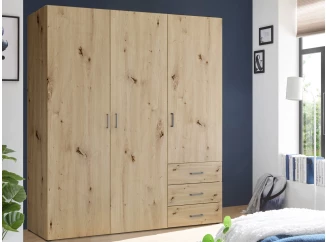 Šatní skříň Koski, 150 cm, dub artisan