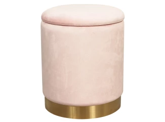 Taburet Glamio, růžový/zlatý