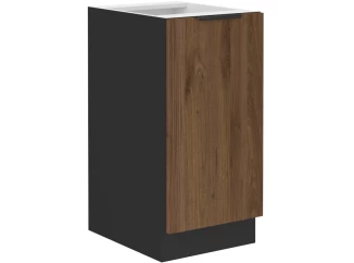Dolní kuchyňská skříňka Monza, 40 cm, ořech/černá