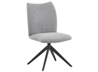 Otočná jídelní židle Kassandra, holubí šedá tkanina