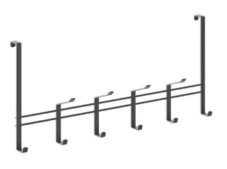 Závěsná lišta na dveře Lava TouchTherm 45 cm, černá