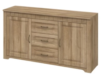 Široká komoda Atik, dub riviera