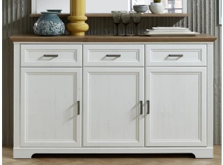 Komoda se zásuvkami Jasmin, bělená pinie/dub