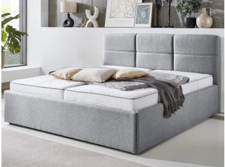 Postel Domango 180x200 cm, světle šedá látka