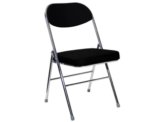 Skládací židle Liana, černá ekokůže