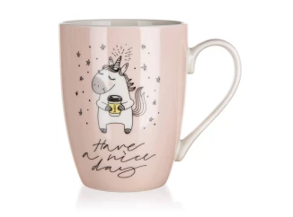 Hrnek Jednorožec 340 ml, růžový