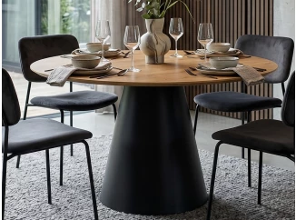 Kulatý jídelní stůl Brandon 120 cm, dub artisan