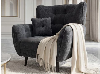 Křeslo Namur, antracitová látka