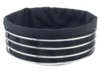 Koš na pečivo LifeStyle, kulatý černý