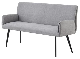 Jídelní lavice s područkami Kassandra, holubí šedá tkanina