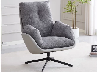 Otočné křeslo Modena, holubí šedá tkanina