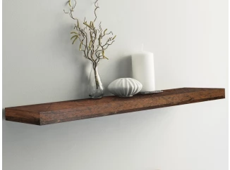 Police na zeď Shelvy 80 cm, vintage optika dřeva