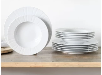 Jídelní servis (12 dílů) Barcelona, bílý