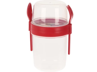 Salátový kelímek s příborem 1,1 l