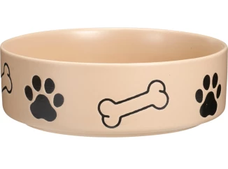 Miska pro mazlíčky 850 ml, motiv tlapka a kost