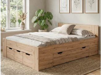 Postel Astral 140x200 cm, dub artisan
