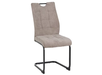 Jídelní židle Bruggy, béžová látka/látka v optice kůže