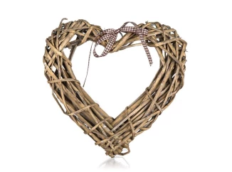 Dekorace Ratanové srdce, 20x20 cm