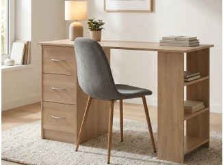 Psací stůl se šuplíky Lusso, dub sonoma