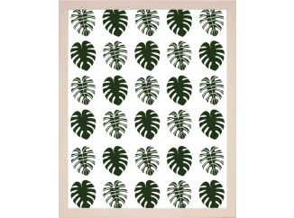 Rámovaný obraz Tropické listy II, 24x30 cm