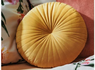 Kulatý dekorační polštář Atmos 40 cm, světle oranžový