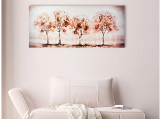 Obraz na plátně Stromy v řadě, 150x50 cm