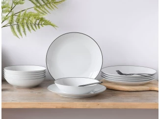 Jídelní servis (12 dílů) Luna Black Line