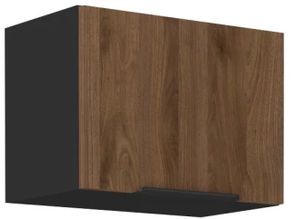 Horní výklopná kuchyňská skříňka Monza, 50 cm, ořech/černá