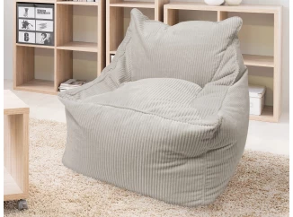 Sedací pytel Norvik, krémová strukturovaná látka