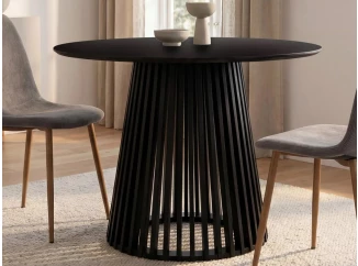 Kulatý jídelní stůl Siluet 100 cm, černý