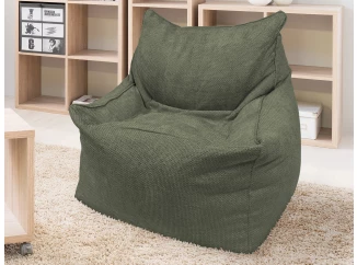 Sedací pytel Norvik, olivově zelená strukturovaná tkanina