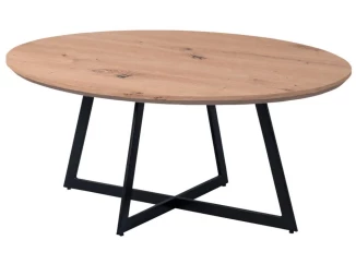 Oválný konferenční stolek Yarra, černý/dub artisan