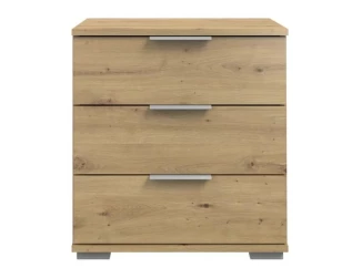 Noční stolek Easy Plus, 3 zásuvky, dub artisan