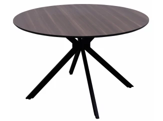 Kulatý jídelní stůl Cosmo 120 cm, šedo-hnědý jasan