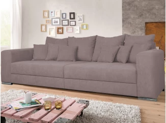 Široká pohovka Rosa, růžová látka