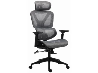 Kancelářské křeslo Lincoln, šedo-černá látka