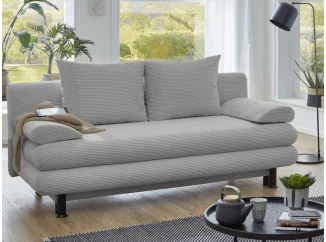 Rozkládací pohovka Bert, světle šedá strukturovaná látka