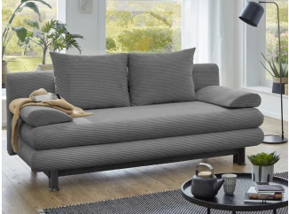 Rozkládací pohovka Bert, středně šedá strukturovaná látka