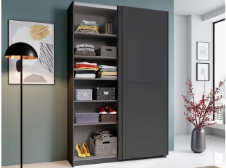 Šatní skříň Fast, grafitově šedá