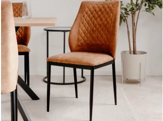 Jídelní židle Lille, koňaková vintage optika kůže
