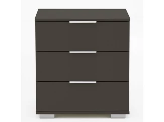 Noční stolek Easy Plus, 3 zásuvky, grafit