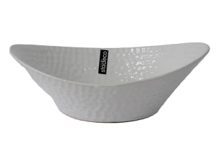 Dekorativní mísa 10 cm, bílá lesklá