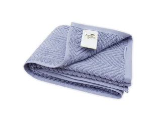 Ručník Ocean, BIO bavlna, holubí modrá, vlnkovaný vzor, 50x100 cm