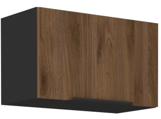 Horní výklopná kuchyňská skříňka Monza, 60 cm, ořech/černá