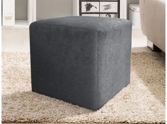 Taburet Bali, 40x40 cm, popelově šedá látka