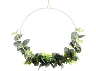 Umělý věnec Eukalyptus 26 cm, zelený