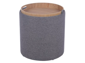 Taburet měnitelný na odkládací stolek Turner, středně šedá látka